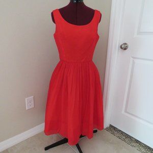 Vintage 1960s Red Chiffon Dress XS  Size 0 Good Vintage Condition Union Made